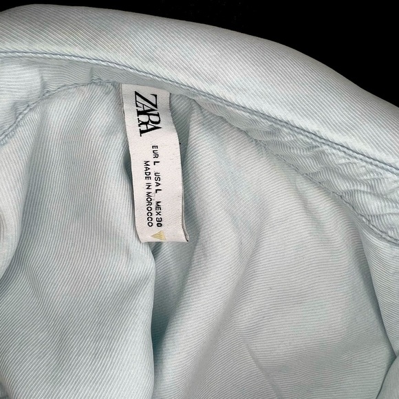 GUC Zara Women’s raw hem button up top size large - Picture 4 of 4